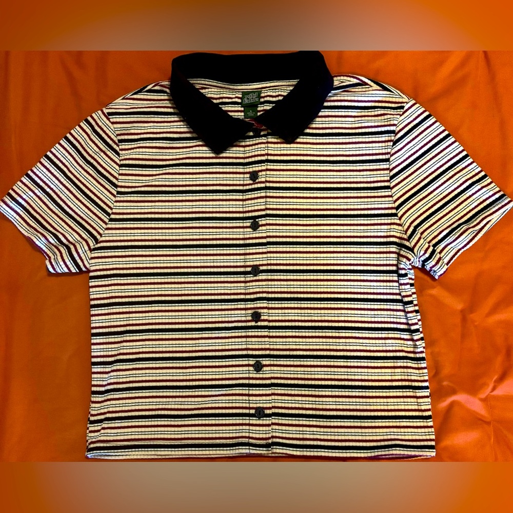 Wild Fable woman’s small striped button up shirt